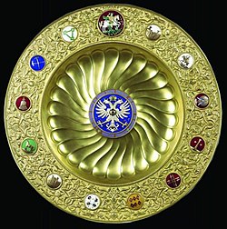 Silver-gilt plate, celebrating the coronation of Emperor Alexander Alexandrovich and Empress Maria Feodorovna, from the Khalili Collection of Enamels of the World