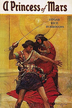 Edgar Rice Burroughs's A Princess of Mars (cover illustrated by Frank Schoonover)
