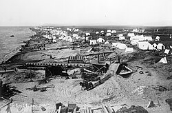 Nome, Alaska in 1900 was about two blocks wide and five miles long