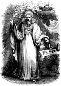 Artist's impression of a druid, drawn 1835