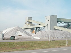 Modern rock-salt mine near Mount Morris, New York
