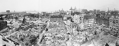 Part of Liverpool devastated by the Blitz.
