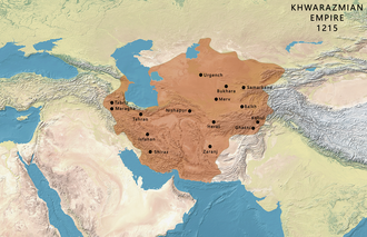Territory of the Khwarazmian Empire on the eve of the Mongol conquests, c. 1215