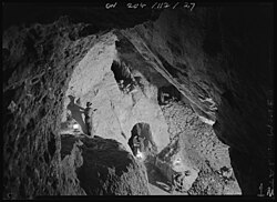 Miners working a Talc mine (Tumby Bay?), Australia, c. 1950