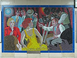 Hitchcock The Director mosaic in the London Underground