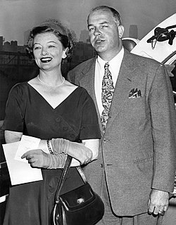 Loy and her fourth husband, Howland H. Sargeant, returning from a UNESCO conference soon after their marriage in 1951