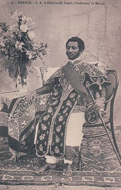 Dejazmatch Tafari, as governor of Harar