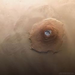 Frost on Olympus Mons