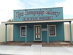 A modern reconstruction of Fly's photography studio in Tombstone, Arizona.
