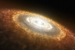 Illustration of a protoplanetary disk that would have surrounded the Sun.
