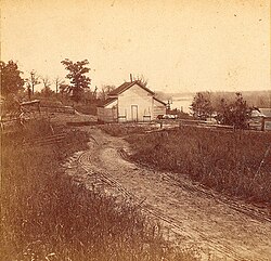 A Lenape farm on a Delaware Indian Reservation in Kansas in 1867