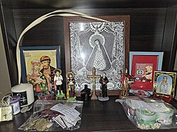 A Filipino Catholic home altar in Morden, Manitoba