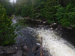The Hudson River flowing out of Henderson Lake in Tahawus