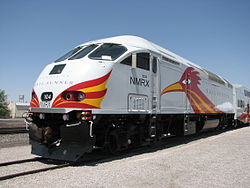 The New Mexico Rail Runner Express connects Santa Fe to the Albuquerque area.