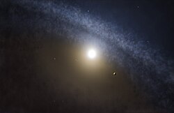 Artist's impression of a transitional disc around a young star.[3]