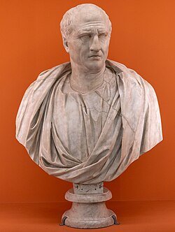 Roman bust of Cicero as an older man