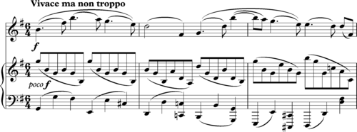 Brahms Violin Sonata in G, 1, bars 235ff