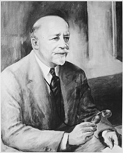 Pictured: W.E.B. DuBois, as illustrated by Laura Wheeler Waring, author of The Talented Tenth and several other works.