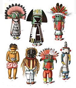 Kachina dolls used in Puebloan religious ceremonies (1894)