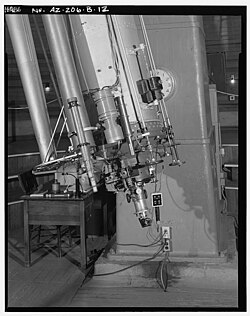 A detailed view of the Clark Telescope's control mechanisms.