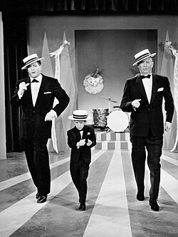 Desi Arnaz, Richard Keith, and Maurice Chevalier in "Lucy Goes to Mexico", an episode of The Lucy-Desi Comedy Hour (1958)