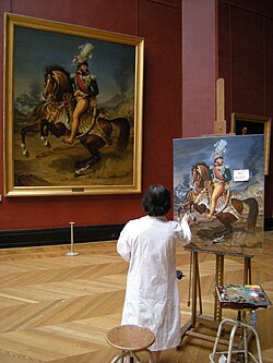 Copyist at work in the Louvre (2009)