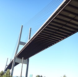 The Alex Fraser Bridge on Highway 91 between Richmond and Delta