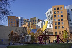 The Stata Center houses CSAIL, LIDS, linguistics, and philosophy.