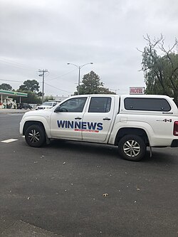 WIN News truck in Stratford, Victoria