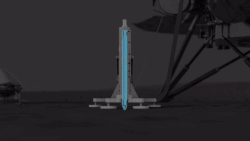 An animation of HP3 mole burrowing into Mars