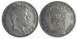 Silver coin: 120 grana Ferdinando II – 1834