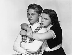 Rooney with Judy Garland in Love Finds Andy Hardy (1938)