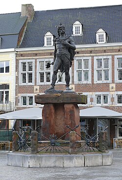 Statue of Ambiorix in the main square of Tongeren