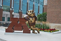 Goldy Gopher statue in front of Coffman Memorial Union