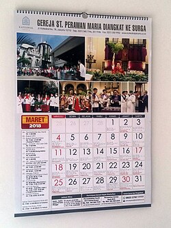 Indonesian-language calendar