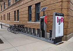 CoGo bikeshare station in the Arena District