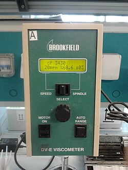 A viscometer.