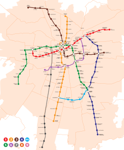 Current Metro map, including the Nos railway.