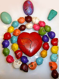 Polished and Dyed magnesite beads
