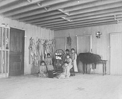 Young girls posed in room
