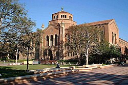 Powell Library, across the quad from Royce Hall
