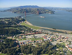 An aerial view of the Presidio