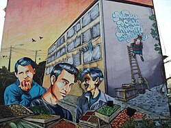 Mural in San Miguel in tribute to Los Prisioneros