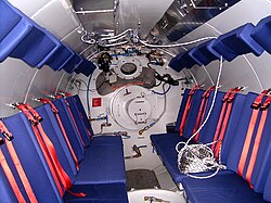 Interior of a large hyperbaric lifeboat