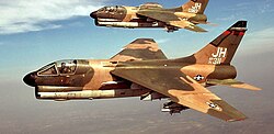 3d Tactical Fighter Squadron A-7D Corsair II 70-0983 and 71-0311 in flight