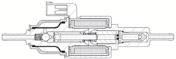 Metering pump for gasoline and additives