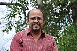 Raphaël Confiant, novelist and cofounder of the literary movement Créolité. He has won several literary prizes including the prix Novembre in 1991 for his novel Eau de café, the Shibusawa-Claudel Prize in Japan, the Antigone Prize, the Caribbean Literary Prize, the Carbet Prize and the Casa de las Américas Prize in Cuba.