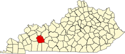 Location of Muhlenberg County, Kentucky
