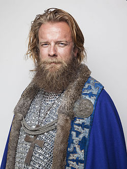 Pål Christian Eggen acting as king Olaf II of Norway in The Saint Olav Drama at Stiklestad 2014.