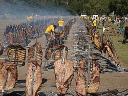 Asado in the La Pampa agricultural town of General Pico, Argentina.